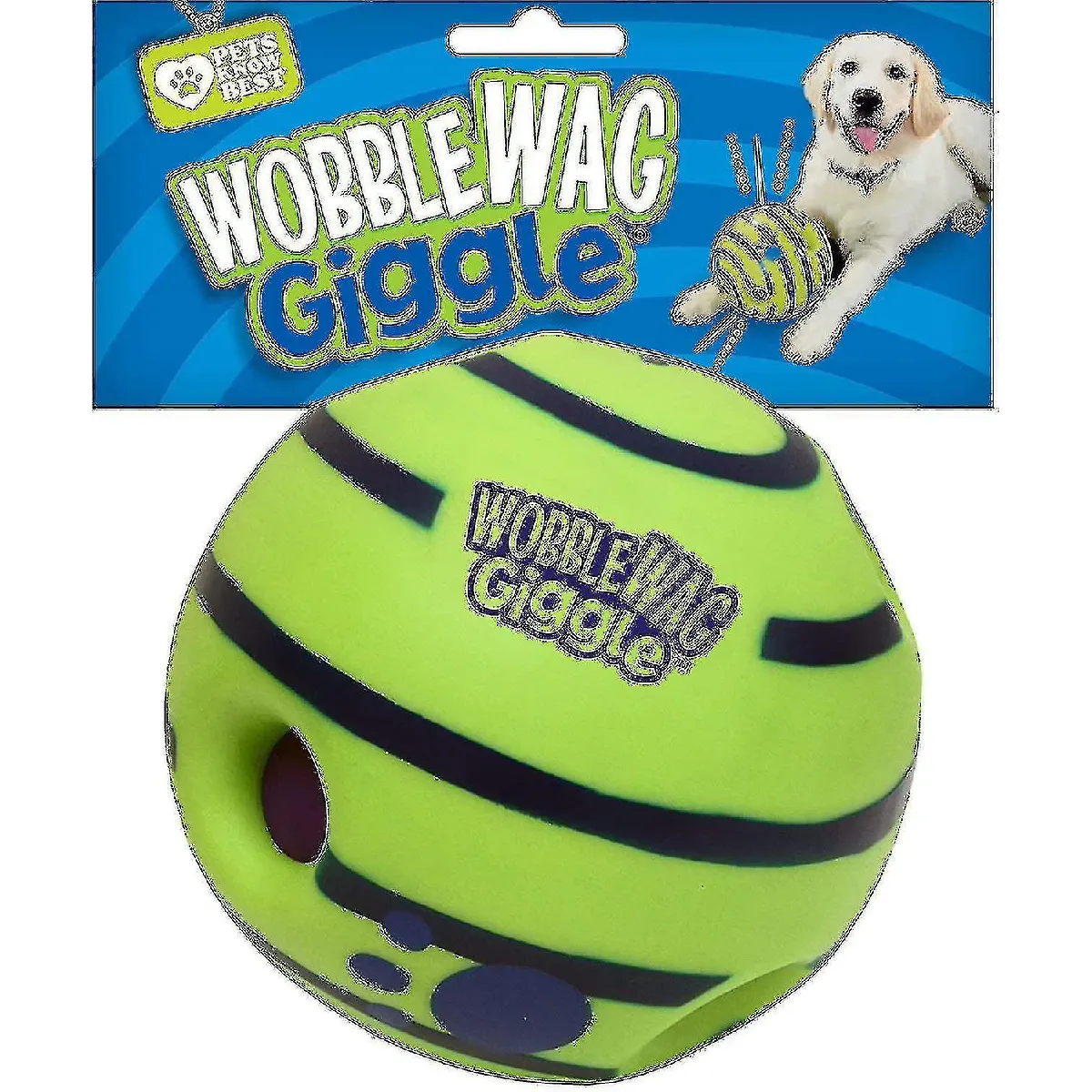 Meilleurs prix pour Wobble Wag Giggle Ball, Jouet interactif pour chien, Sons de rire amusants, 14cm-Zoreya