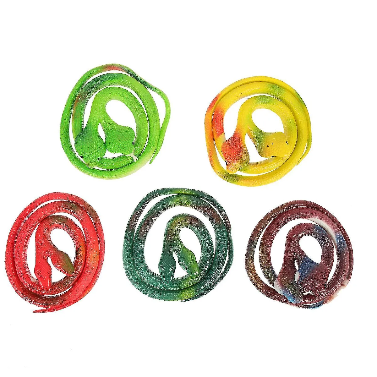 Comparer les prix de 5pcs Jouets Simulation de Serpent Jouets Serpent à Double Tête Jouets Faux Serpent Jouets Spoof Jouets Serpent en Caoutchouc