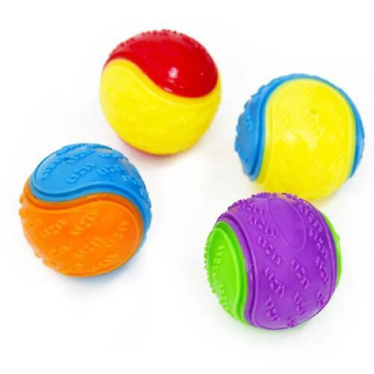 Meilleurs prix pour 2x Jouets Grinçants pour Chiens Balles En Caoutchouc Balle à Mâcher Rebondissante Durable Pour Chiot Jouer en Plein air