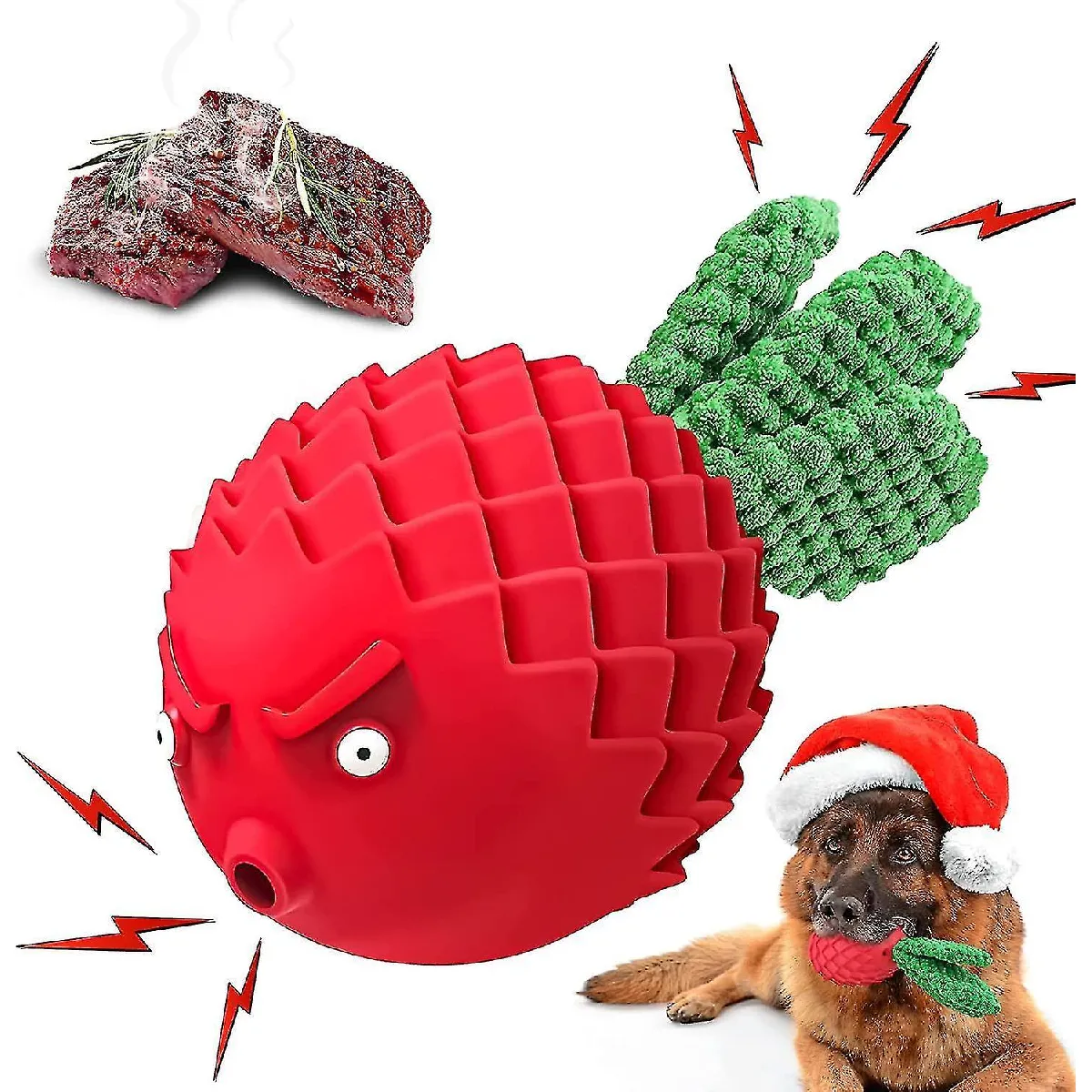 Comparer les prix de Jouet pour chien en caoutchouc indestructible qui nettoie les dents du chien