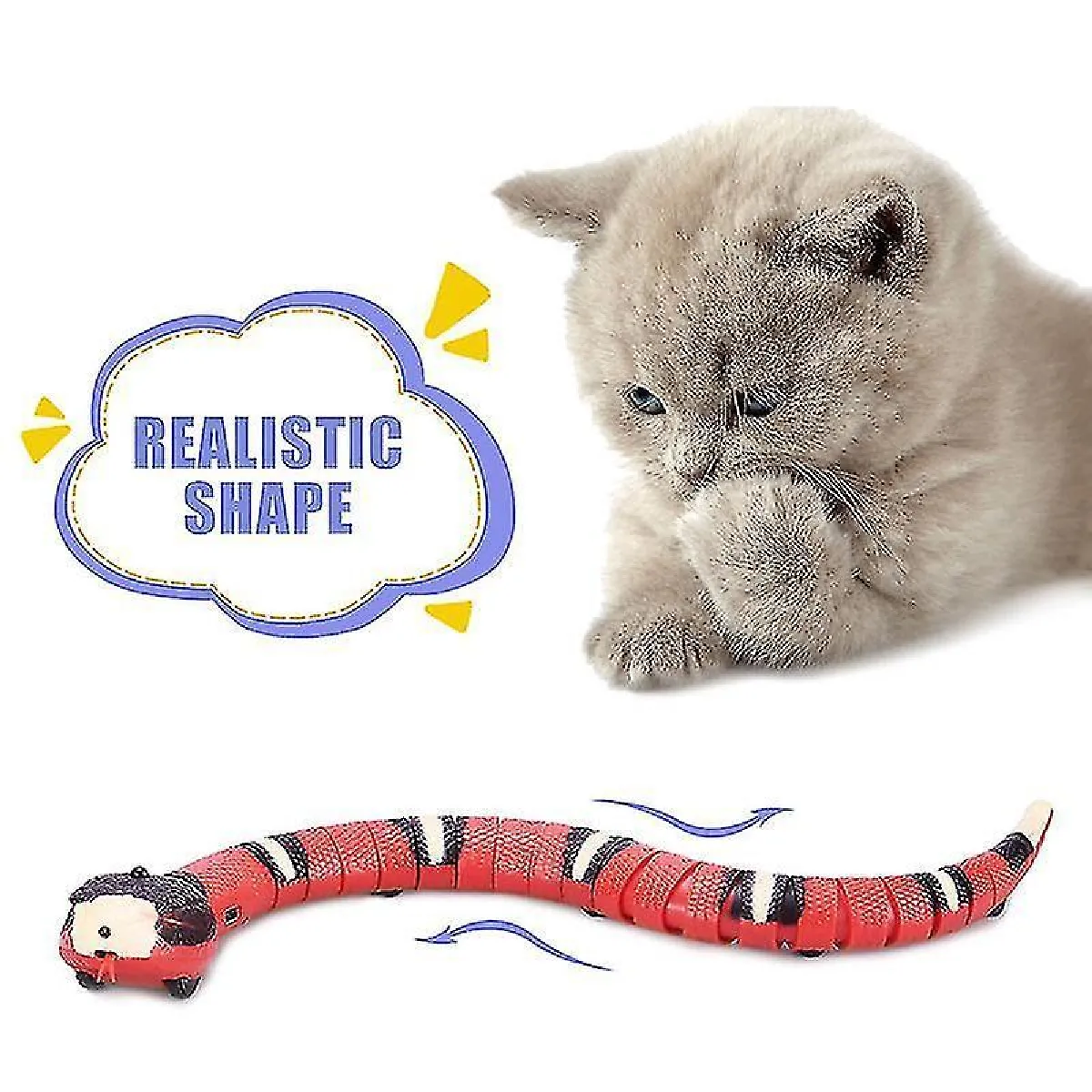 Meilleurs prix pour Jouets pour chat en forme de serpent à détection intelligente Jouets interactifs en forme d'électrons pour chat Chargement Usb (exwo)