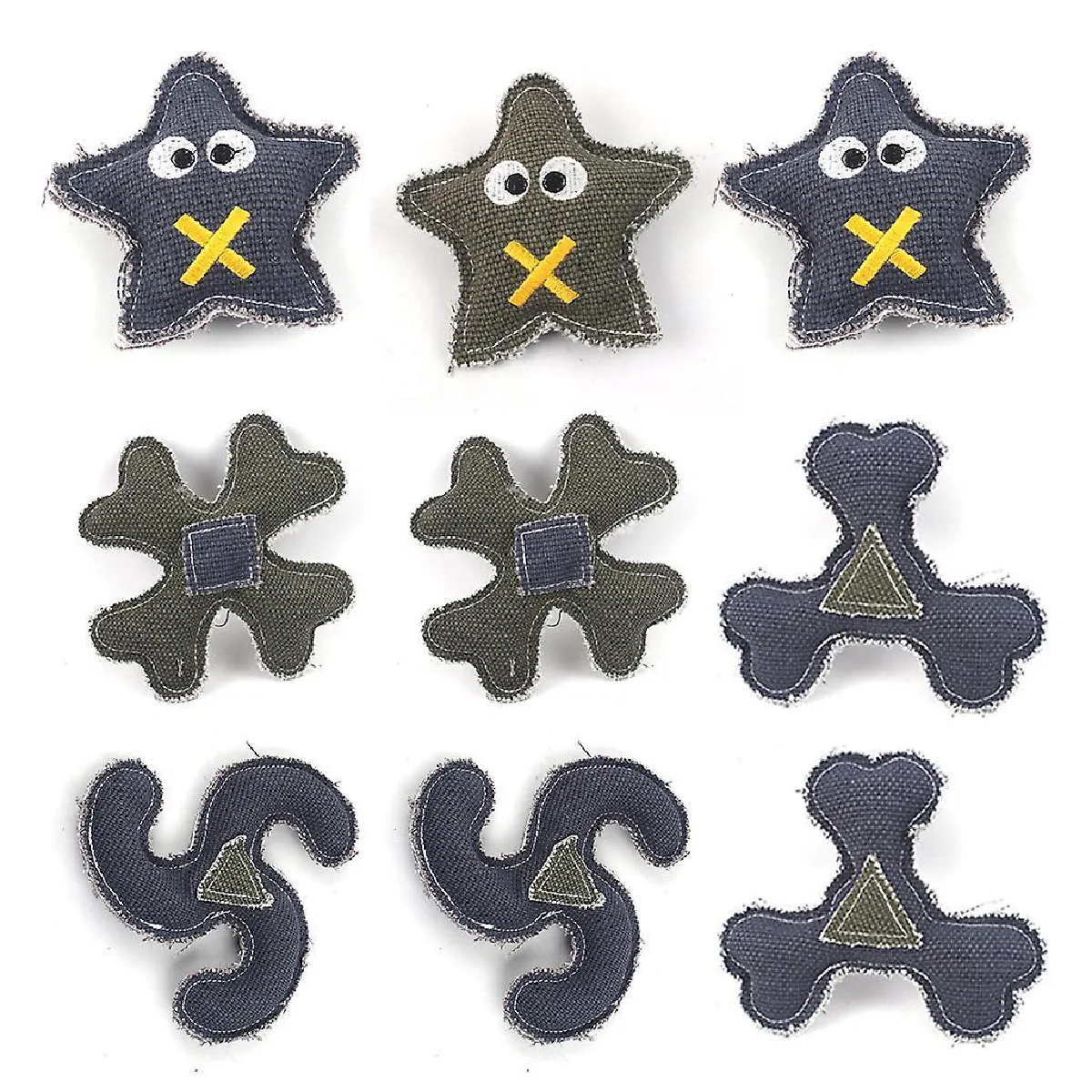 Meilleurs prix pour 9 Pack Star Shape Dog Chew Toys For Puppies Teething Natural Durable Canves Drag Tug Assortment Household Interaction Entertainment Pet Accessories