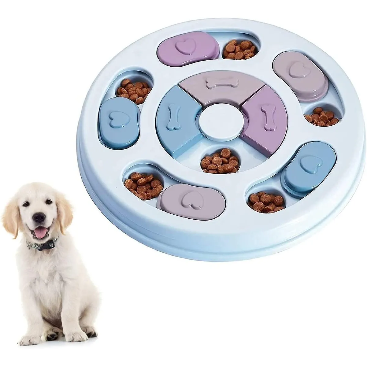 Comparer les prix de Jouet Puzzle pour chien, Distributeur de friandises pour chiot