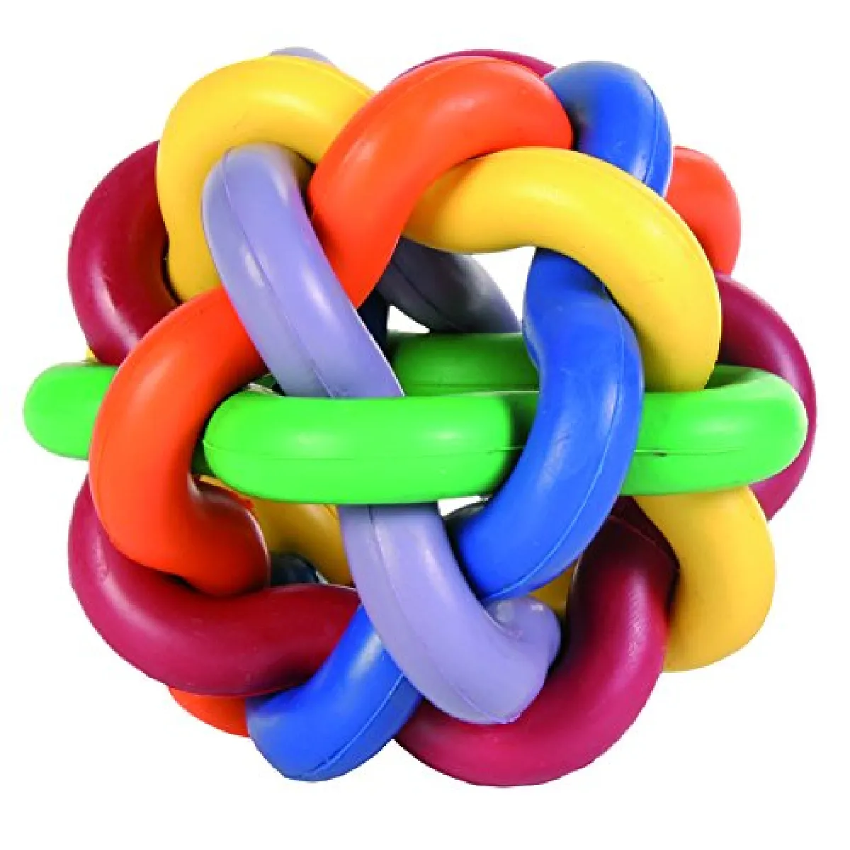 Trixie Balle Nouée - Caoutchouc Naturel Multicolore Ø 10 cm