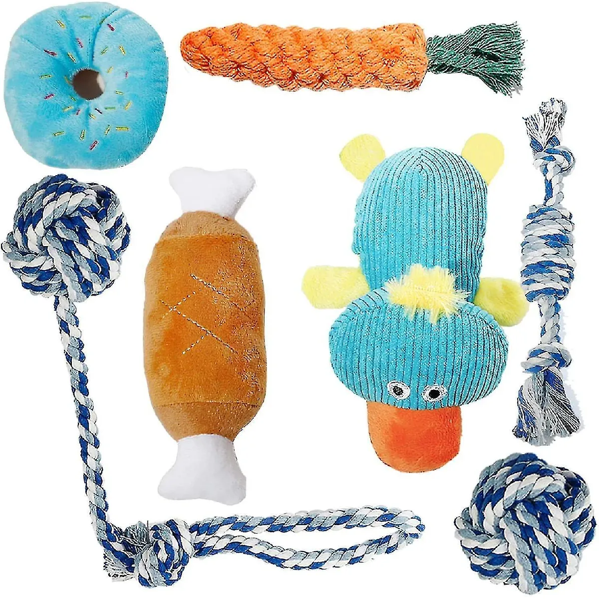 Meilleurs prix pour Puppy Toys - Pack de 7 jouets durables pour chiens pour chiots / petits chiens. Cadeau de dentition pour chiot - Snngv