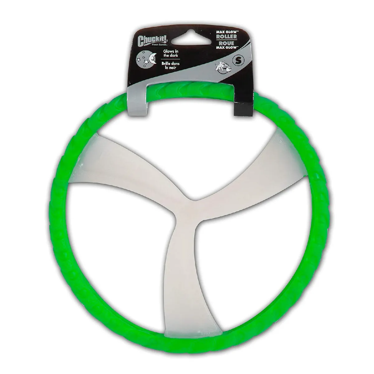 Comparer les prix de Chuckit Max Glow Roller Jouet pour Chien Taille S