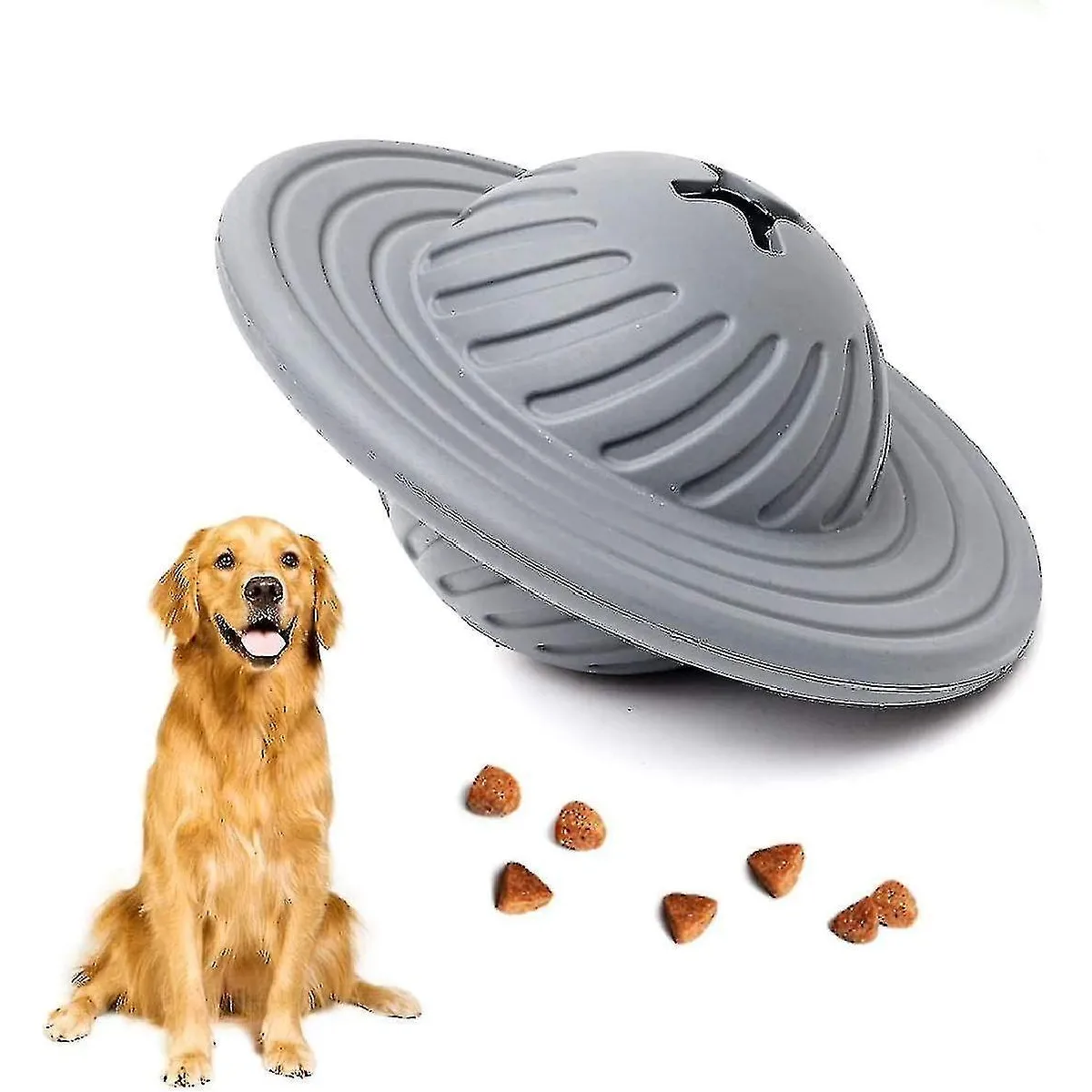 Meilleurs prix pour Jouet De Balle De Friandise Pour Chien, balles De jouets De Puzzle De distribution De Friandises Interactives iq, balle De friandise Pour Chien ufo, Jouets Pour Chiots En Caoutchouc Naturel Pour Chiens Moyens Et Petits