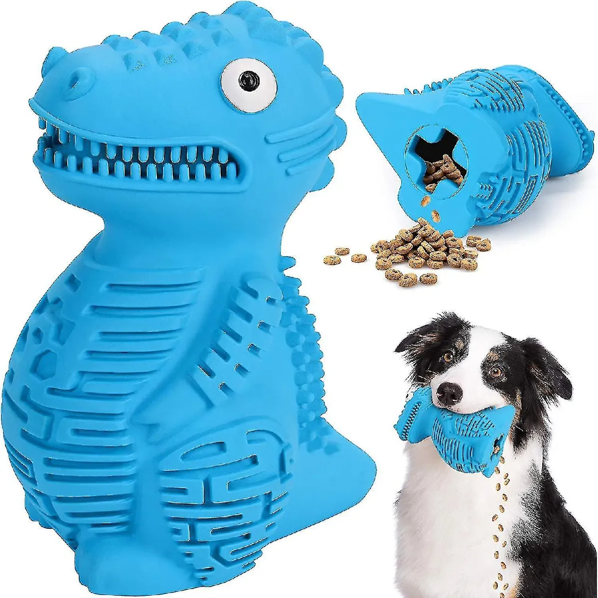Comparer les prix de Jouet Indestructible Pour Gros Chien, Jouets à Mâcher Interactifs En Caoutchouc, Brosse à Dents Pour Chiot De Taille Moyenne (bleu)