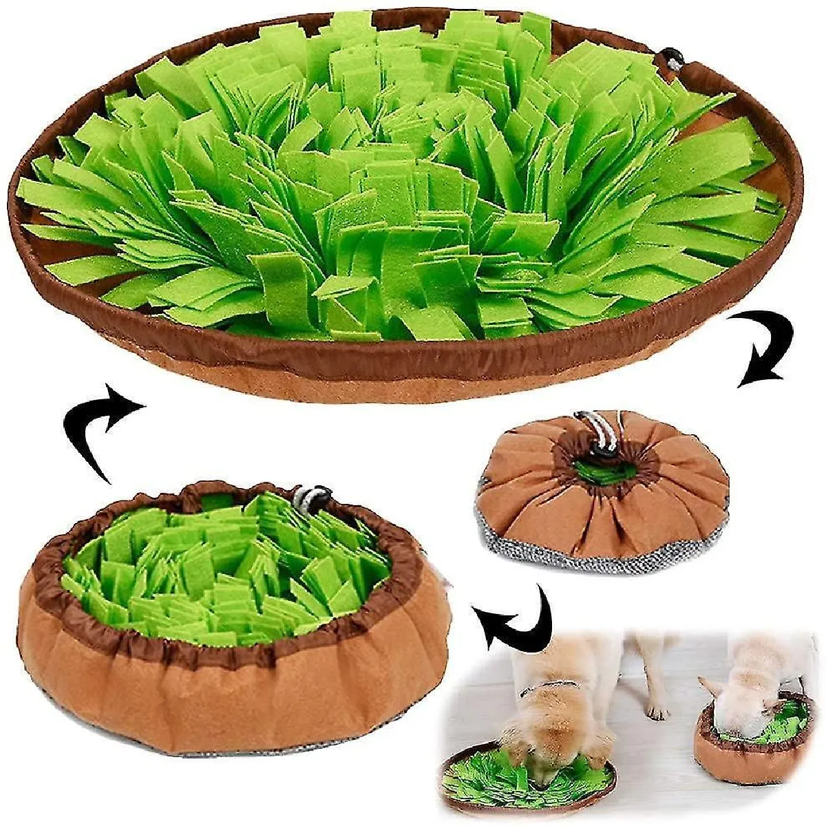 Meilleurs prix pour Tapis de snuffle pour chiens, jeu d'alimentation interactif pour l'ennui, encourage les compétences naturelles de recherche de nourriture pour les chats Chiens Utilisation de voyage au bol, Distributeur de friandises pour chiens Ind
