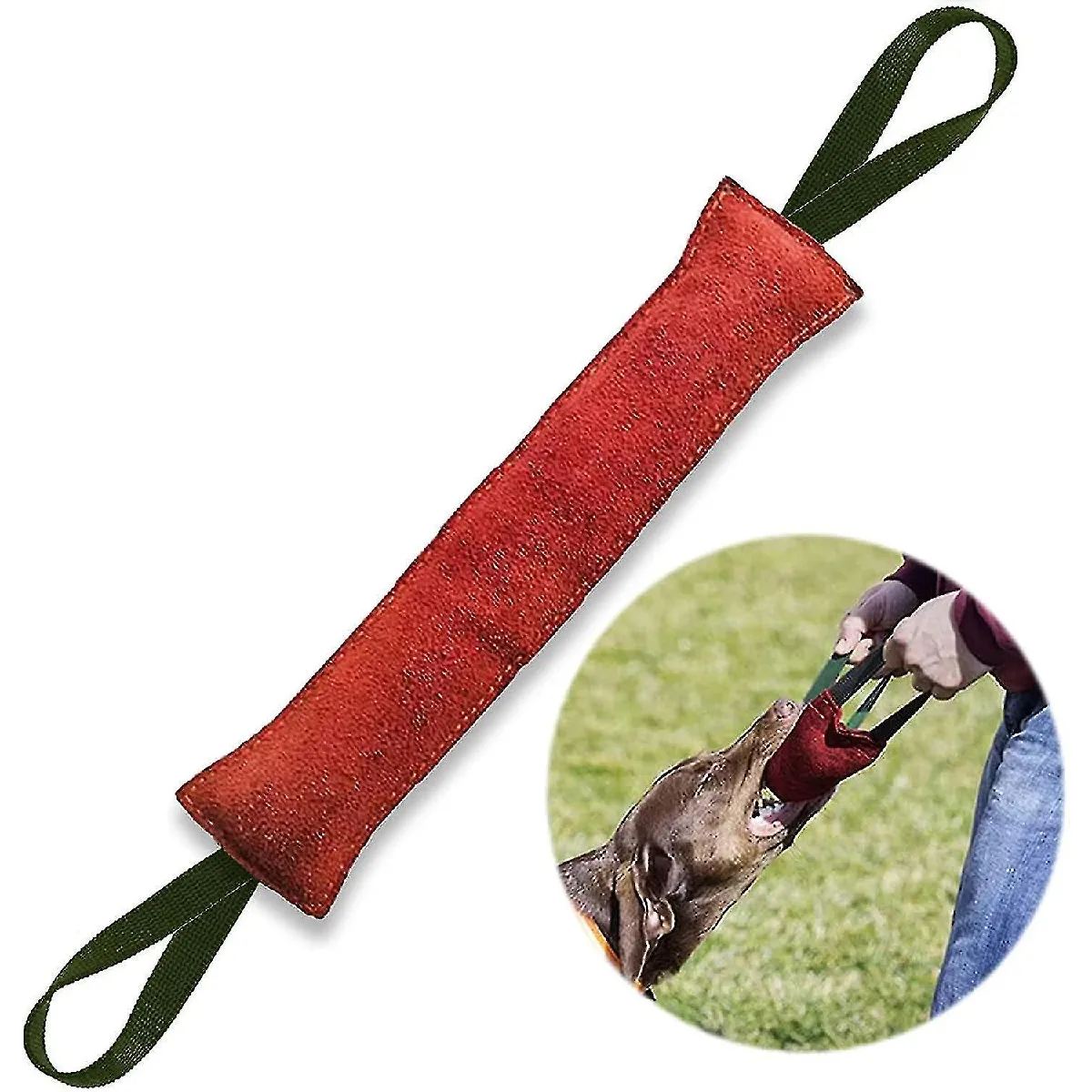 Comparer les prix de Chien Tug Toy, Dog Training Pillow Tug Of War Toy Pour chiens de taille moyenne à grande Durable, Tuyau d'incendie Dog Tugger avec deux poignées solides