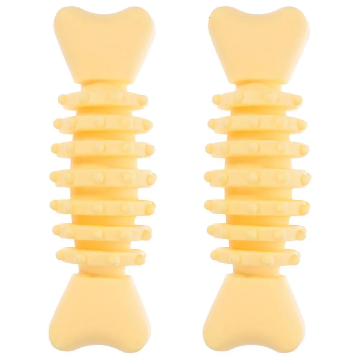 Meilleurs prix pour 2pcs Jouet de dentition pour chiot en forme d'os Jouet à mordre pour chien Jouets de dentition pour chiot
