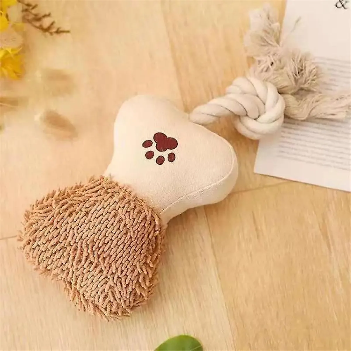 Meilleurs prix pour Jouet de corde en coton pour chien, son en toile, nettoie les dents molaires, corde résistante aux morsures, nœuds, jouets d'entraînement pour chien.