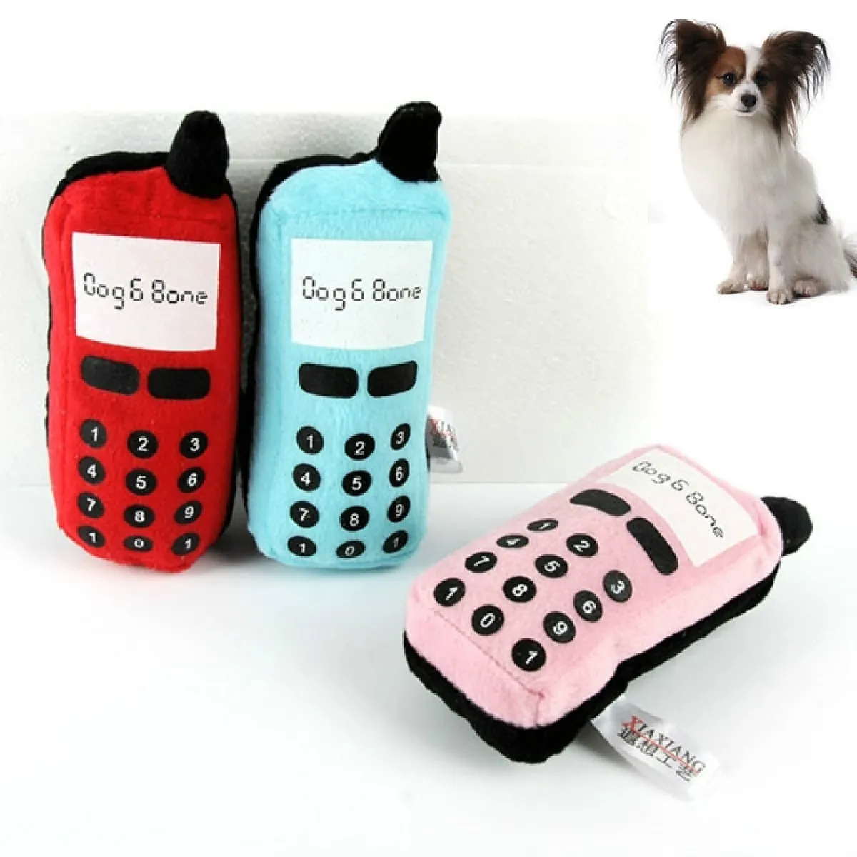 Meilleurs prix pour Jouet pour WJ010500 Jouets Chiens De Chat Téléphone En Forme De Mâcher Jouer De Pratique Peluche Grattants Livraison De Couleur Aléatoire