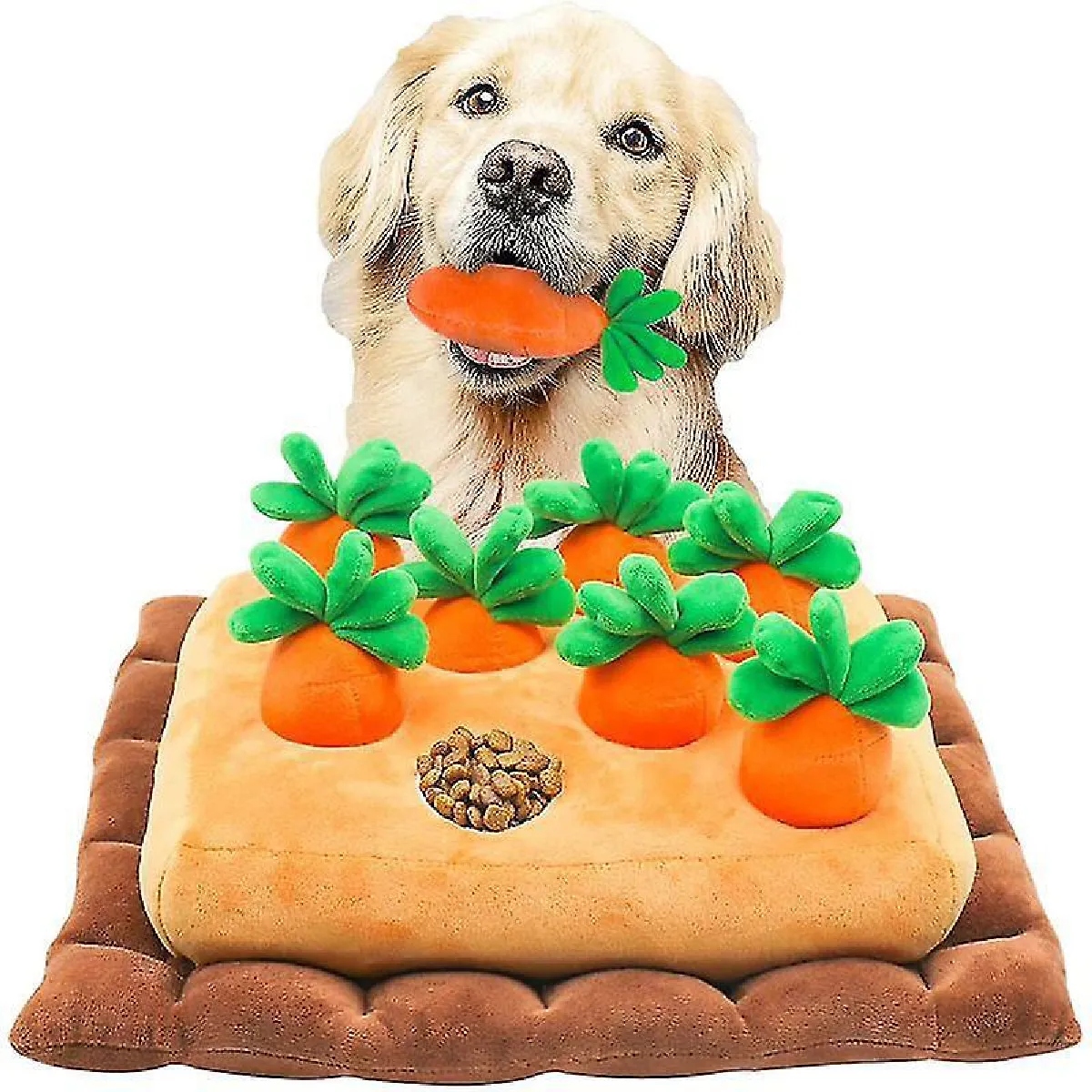 Meilleurs prix pour Jouet Pour Chiens Snuffle Mat, Jouets De Dentition à Mâcher Interactifs En Peluche De Légumes Carottes Pour Renifler L'Ennui Jeu De Puzzle D'Entraînement Pour Réduire L'Ennui, En