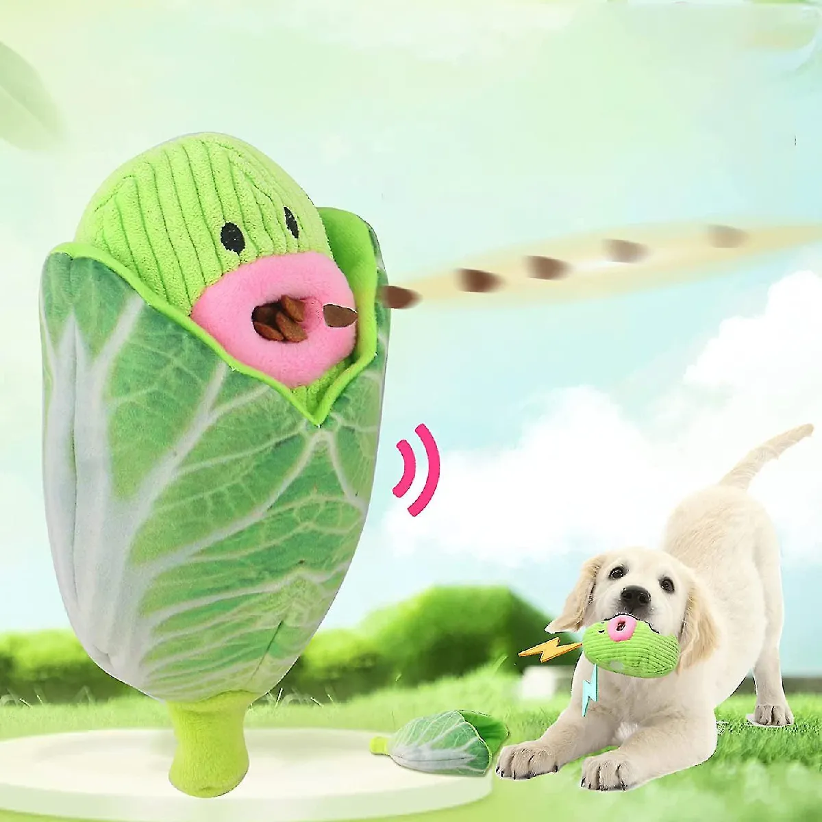 Comparer les prix de Jouets pour chien Cabbage, Jouets anti-stress pour chien, Jouets interactifs à alimentation lente pour chien, Jouets à grignoter pour l'instinct de recherche de nourriture