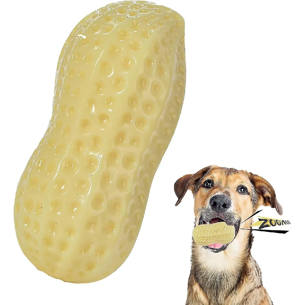 Comparer les prix de Jouet grinçant pour Chien Jouet à mâcher pour Chien Jouet à mâcher en caoutchouc durable Avec Chien de conception de forme d'arachide Couineur