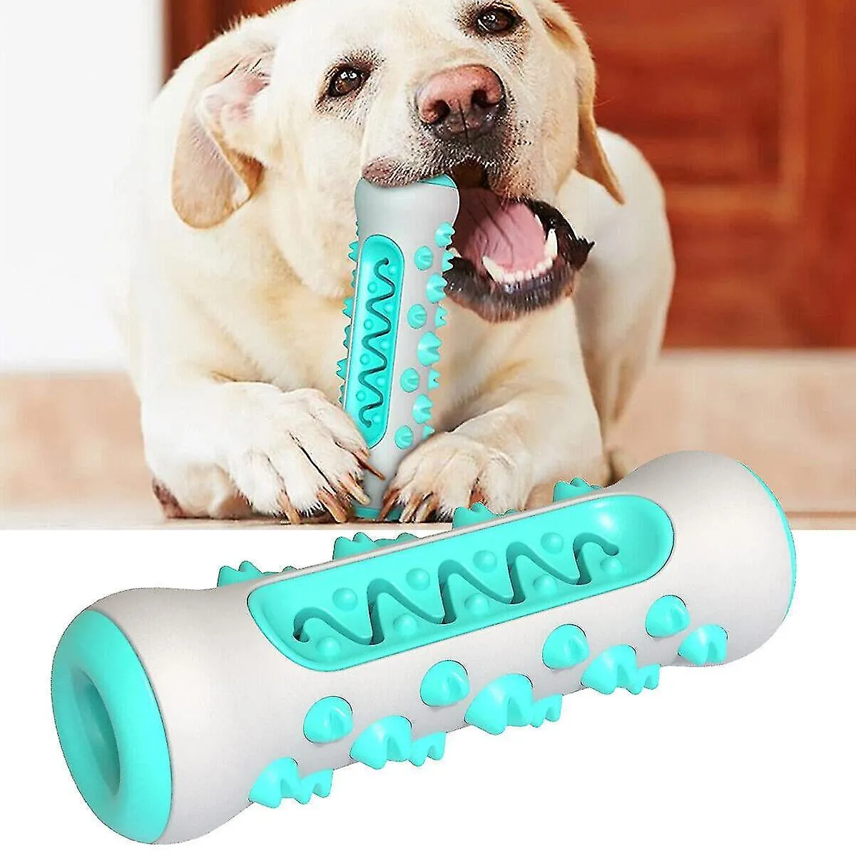 Comparer les prix de Jouet à mâcher pour chien, nettoyage des dents, brosse à dents en caoutchouc pour chien et chiot, os à mâcher.