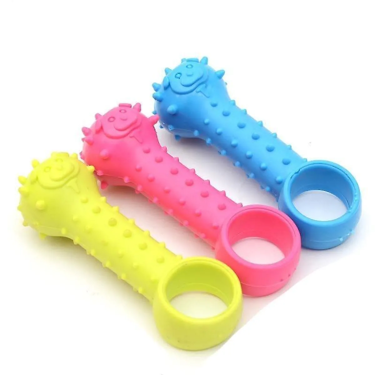 Comparer les prix de Résistance en caoutchouc de petits chiens pour mordre des dents de jouet de chien nettoyant mâcher