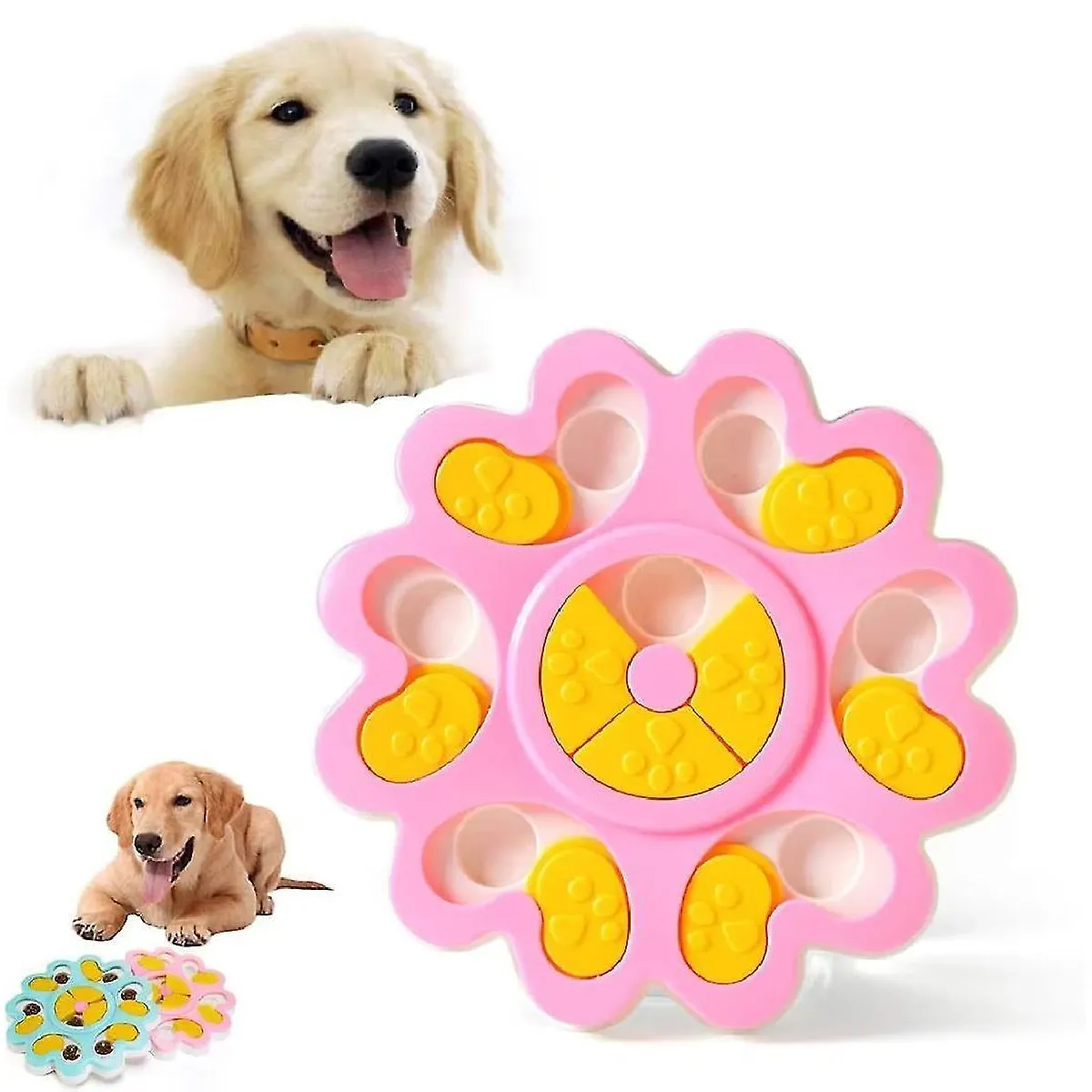 Comparer les prix de Jouet Puzzle pour chien, Jouet Puzzle pour chien, Jouet distributeur de friandises pour chien, Jouet Puzzle pour chien (rose)