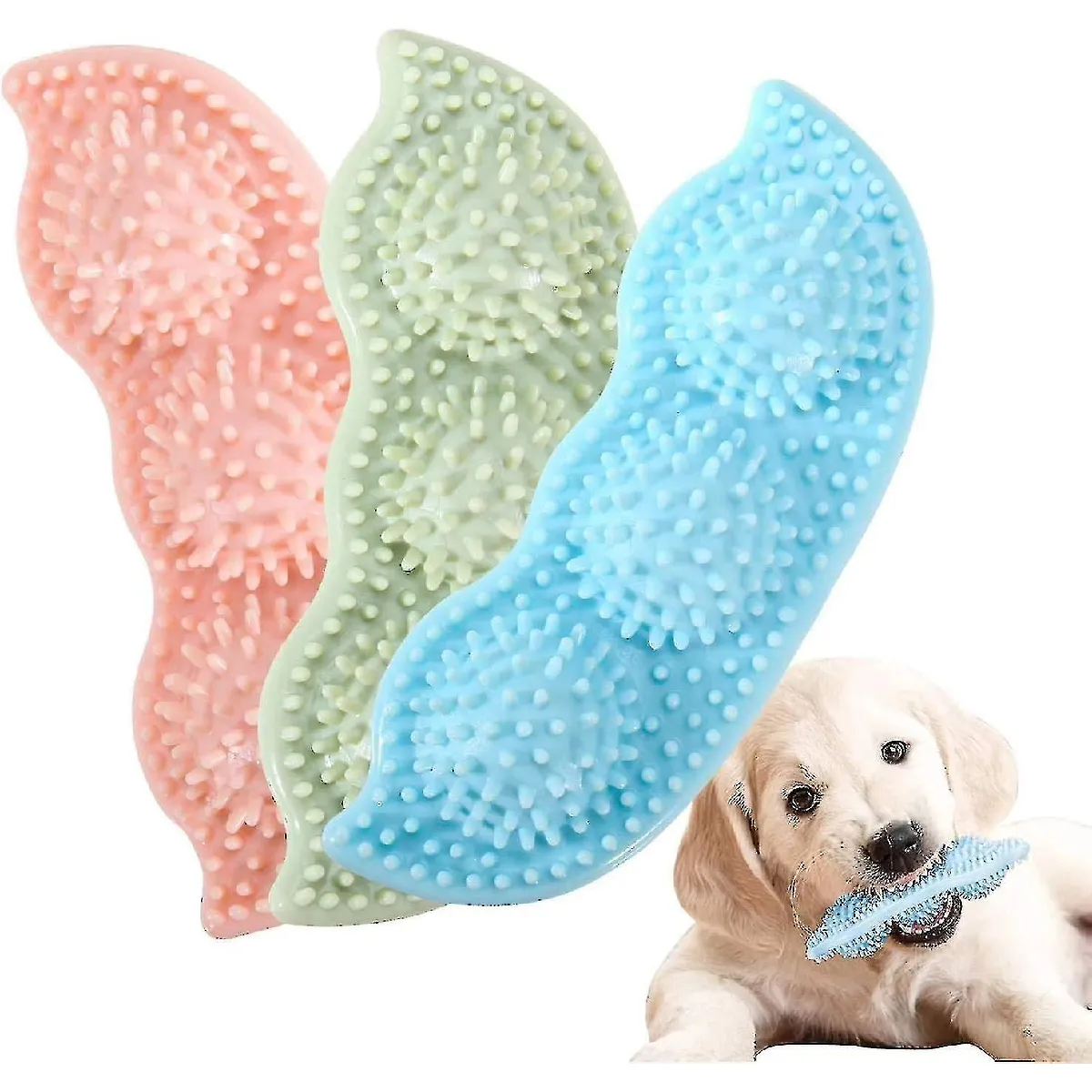 Meilleurs prix pour Jouet pour chien, jouet à mâcher en caoutchouc, jouet à mâcher en os durable, jouet interactif pour chien, jouet pour nettoyer les dents des chiots pour les petits, moyens et grands chiens 3pcs