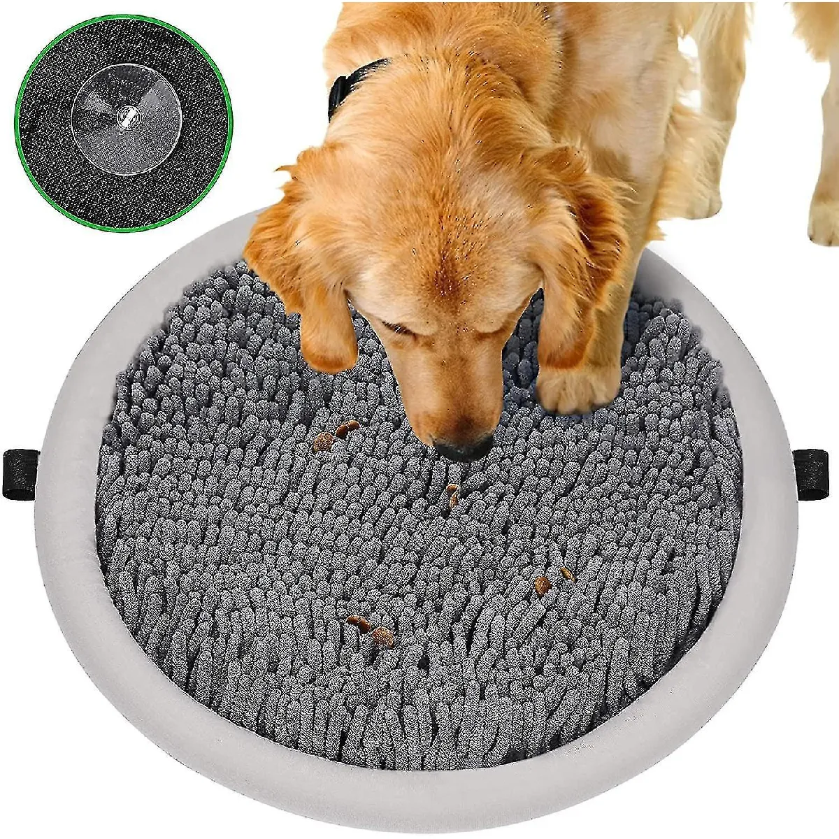 Comparer les prix de Tapis de nourriture pour chien Tapis de nourriture pour chien Triple fixe interactif pour l'alimentation