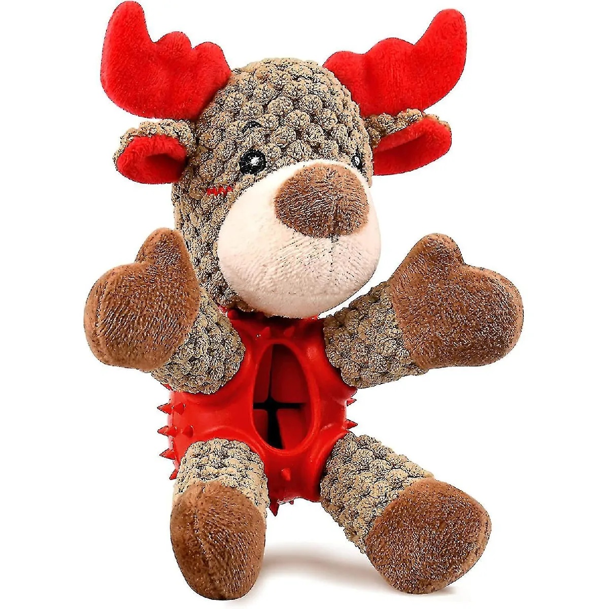 Comparer les prix de Heilwiy Christmasky Jouets pour chien en caoutchouc durable Jouet à mordre pour chien Jouets pour chien en peluche Jouets interactifs amusants pour chien