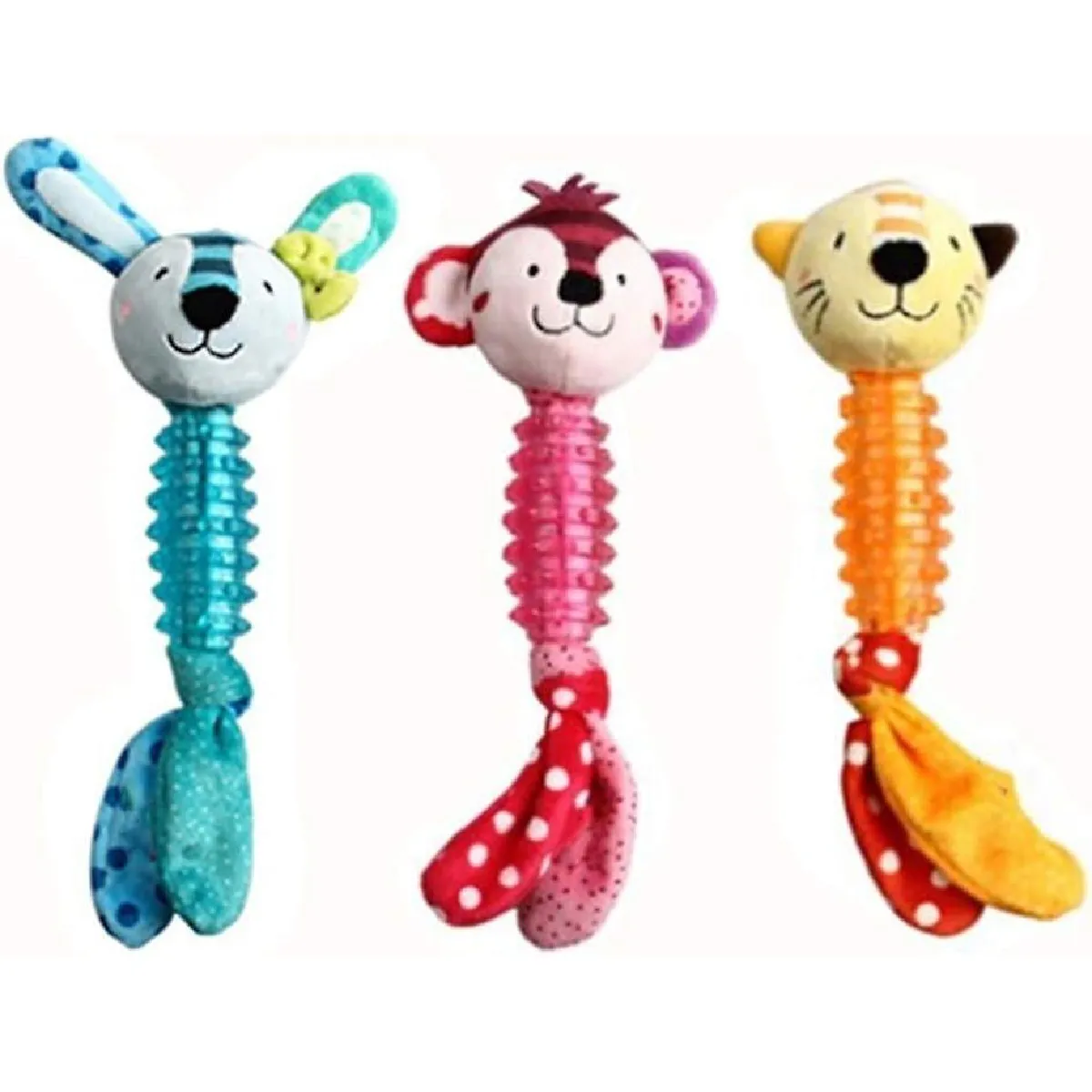 Comparer les prix de Jouets à mâcher en peluche Tpr pour petits et moyens chiens - Jouets pour chiens durables et grinçants