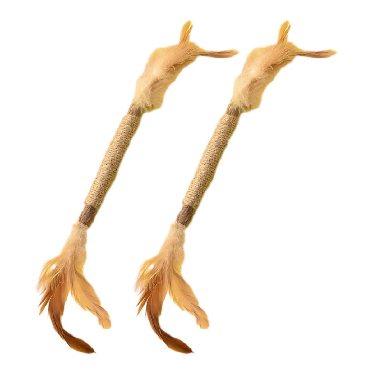 Comparer les prix de 2 pièces corde de chanvre drôle chat bâton résistant aux morsures animal de compagnie soulager l'anxiété jouet pour l'intérieur