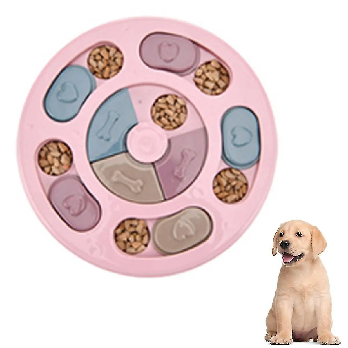 Meilleurs prix pour Jouets de puzzle pour chiens pour chiots, jouet de puzzle interactif pour chiens, distributeur de friandises pour petits chiens jeu d'entraînement, mangeoire lente pour faciliter la digestion des animaux de compagnie