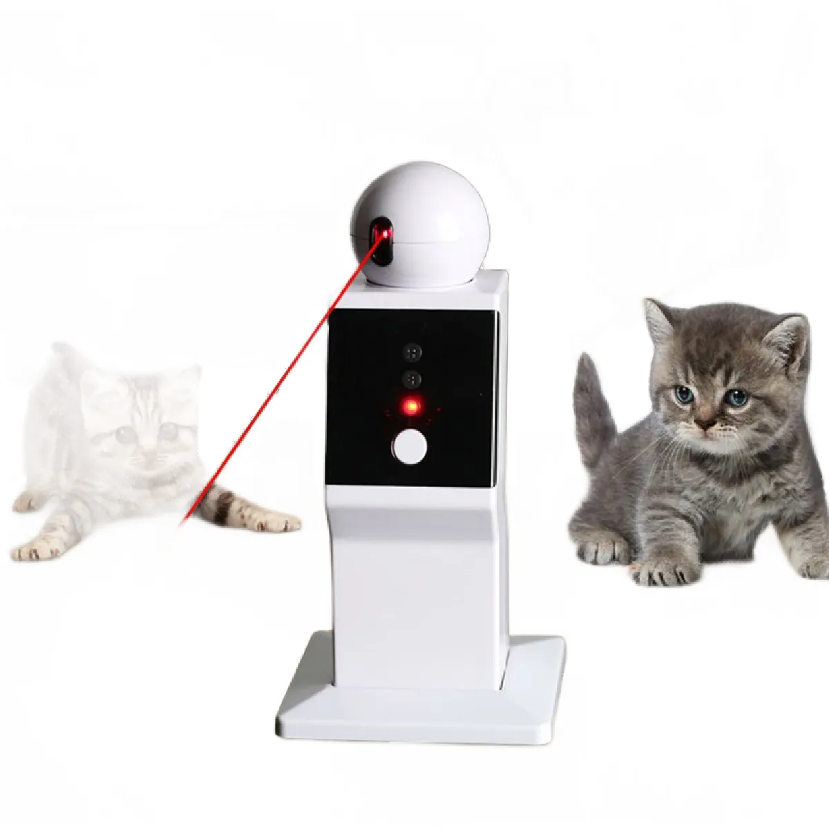 Comparer les prix de Jouets interactifs pour chats Jouets amusants à laser LED 360 Rotation Exercice pour chats Jouets de divertissement Jouets pour chats USB Jouets pour robots   Jouets pour chats