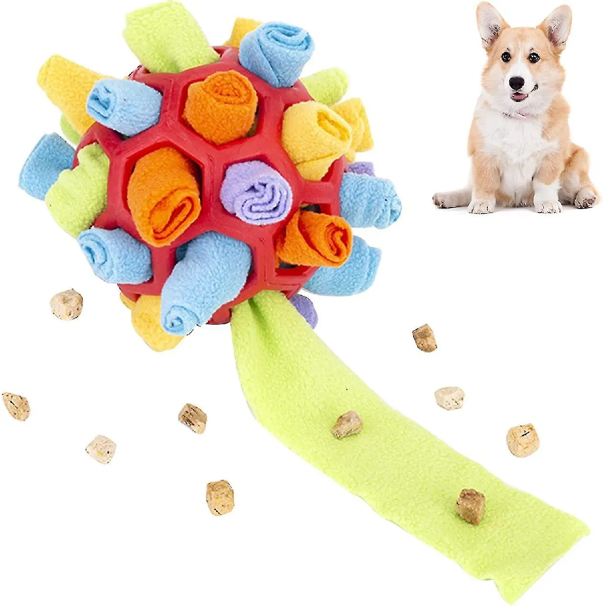 Comparer les prix de Jouet interactif pour chien, encourageant la recherche naturelle de nourriture et l'apprentissage de l'alimentation, jouet pour chiot résistant aux morsures.