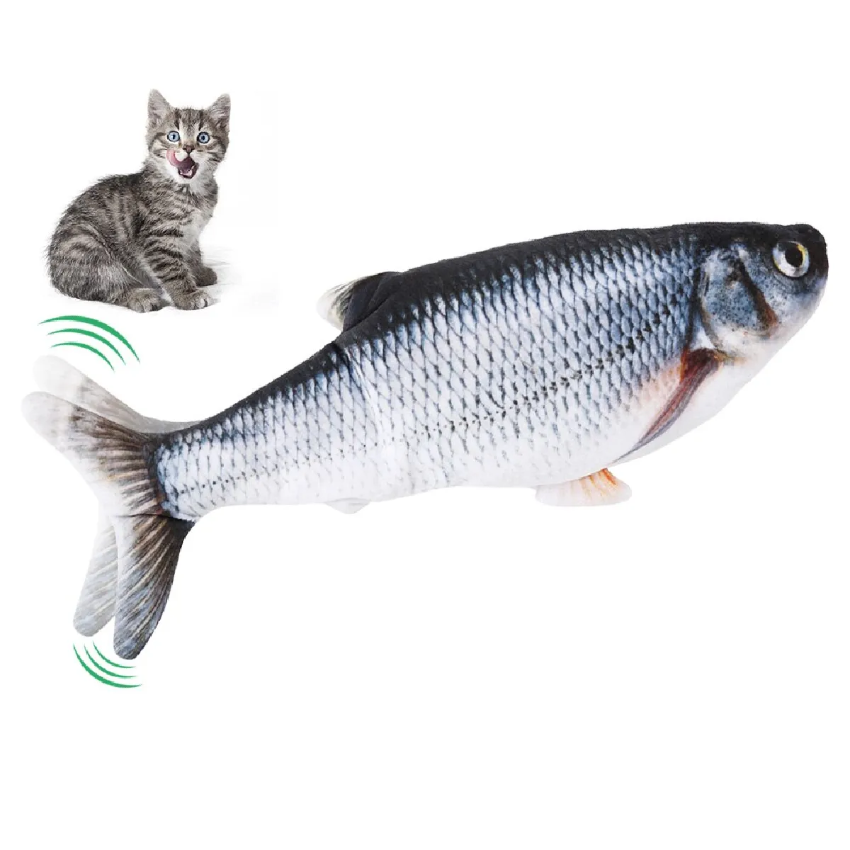 Comparer les prix de Jouet pour chat électronique 30 cm - Simulation de poisson