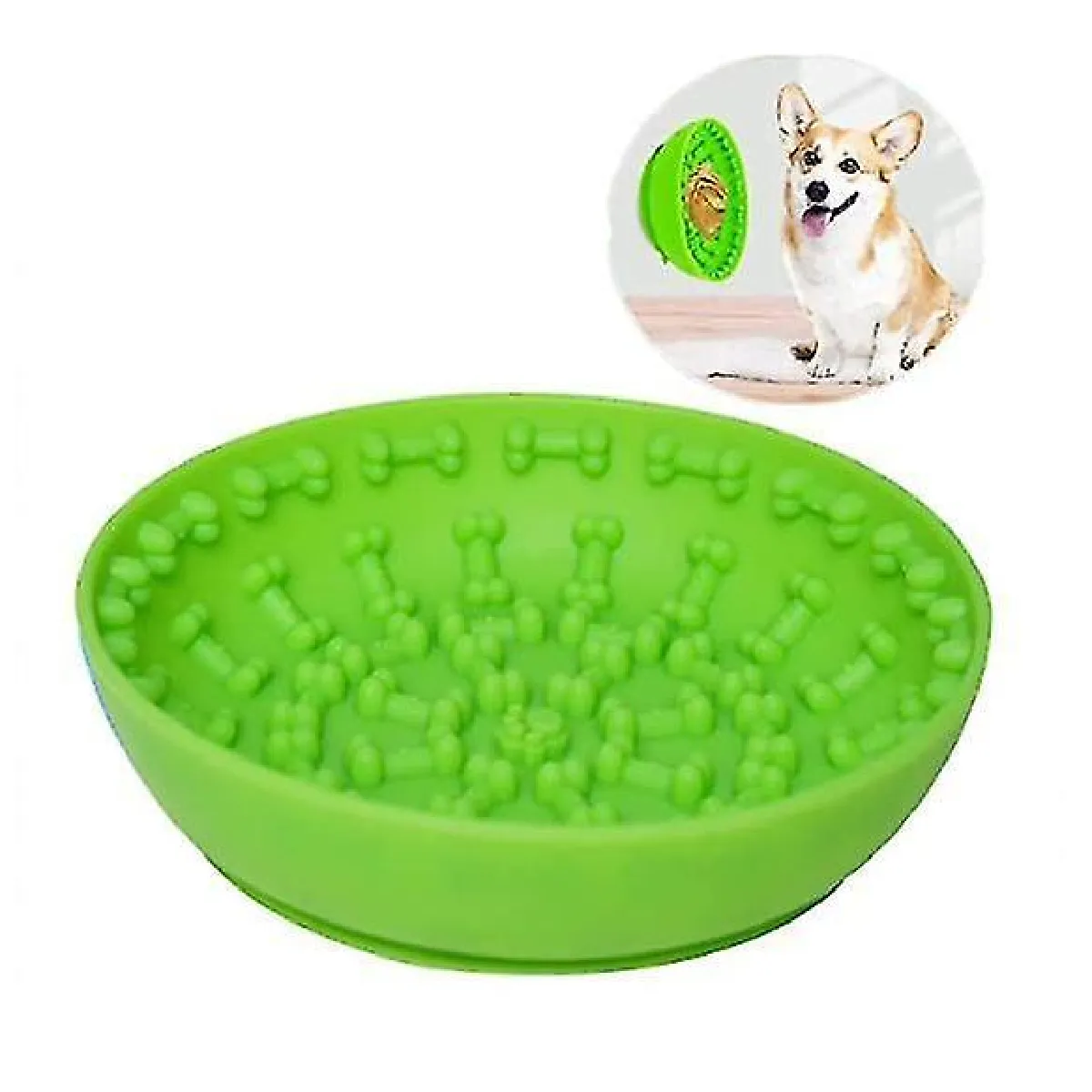 Comparer les prix de Jouet de léchage de bol pour chien:bol à alimentation lente avec ventouse pour réduire l'ennui et l'anxiété;jouet de distraction pour le bain du chien,couvercle de boîte et cuillère inclus.