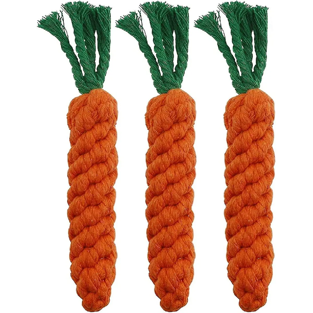 Meilleurs prix pour Jouets de dentition pour chien 3 pièces, jouets de laisse pour chien, jouets à mâcher pour chat, jouets à tricoter pour lapin, cadeaux sains - Snngv