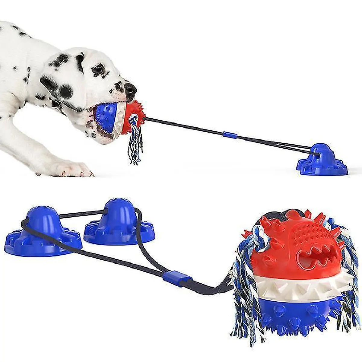Comparer les prix de Jouet à tirer pour chien, jouet à mâcher, jeu interactif de tir à la corde pour chiens agressifs, corde de dentition indestructible, bleu.