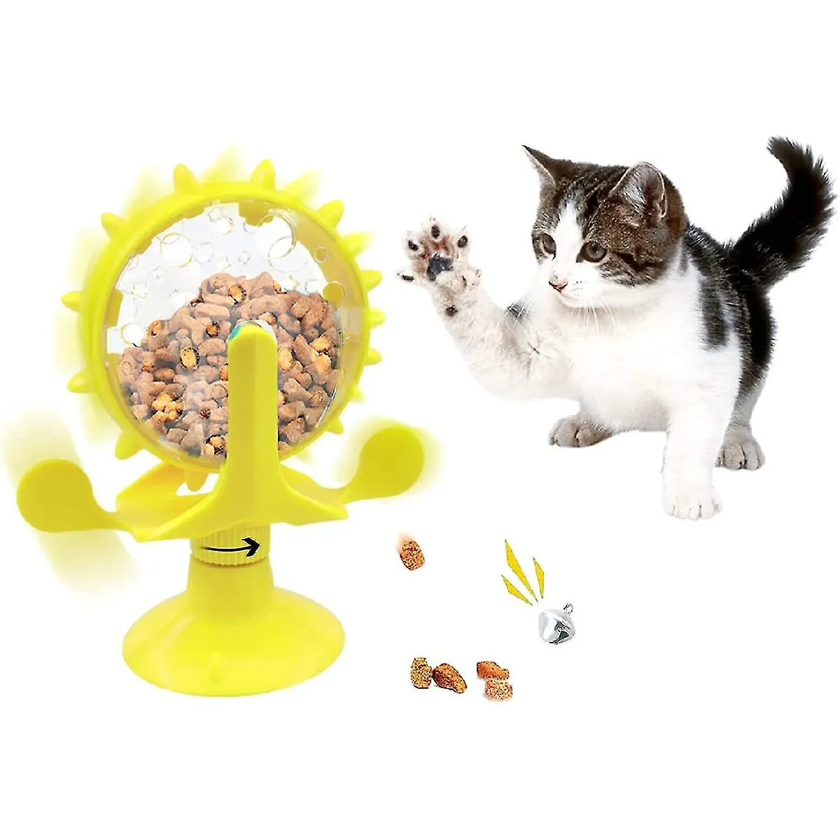 Meilleurs prix pour Jouets puzzle pour chien, jouet interactif durable pour chien, jouet d'entraînement au QI du chiot et jouet distributeur de nourriture pour chien (jaune)