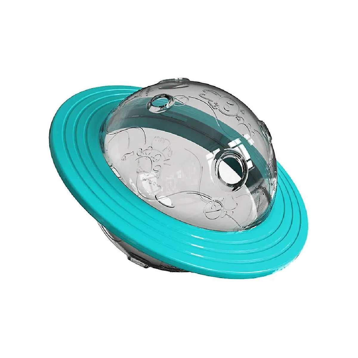 Comparer les prix de 6.5'' Interactive Dog Treat Ball IQ Toy Food Dispensing Flying Disc Pet Feeder