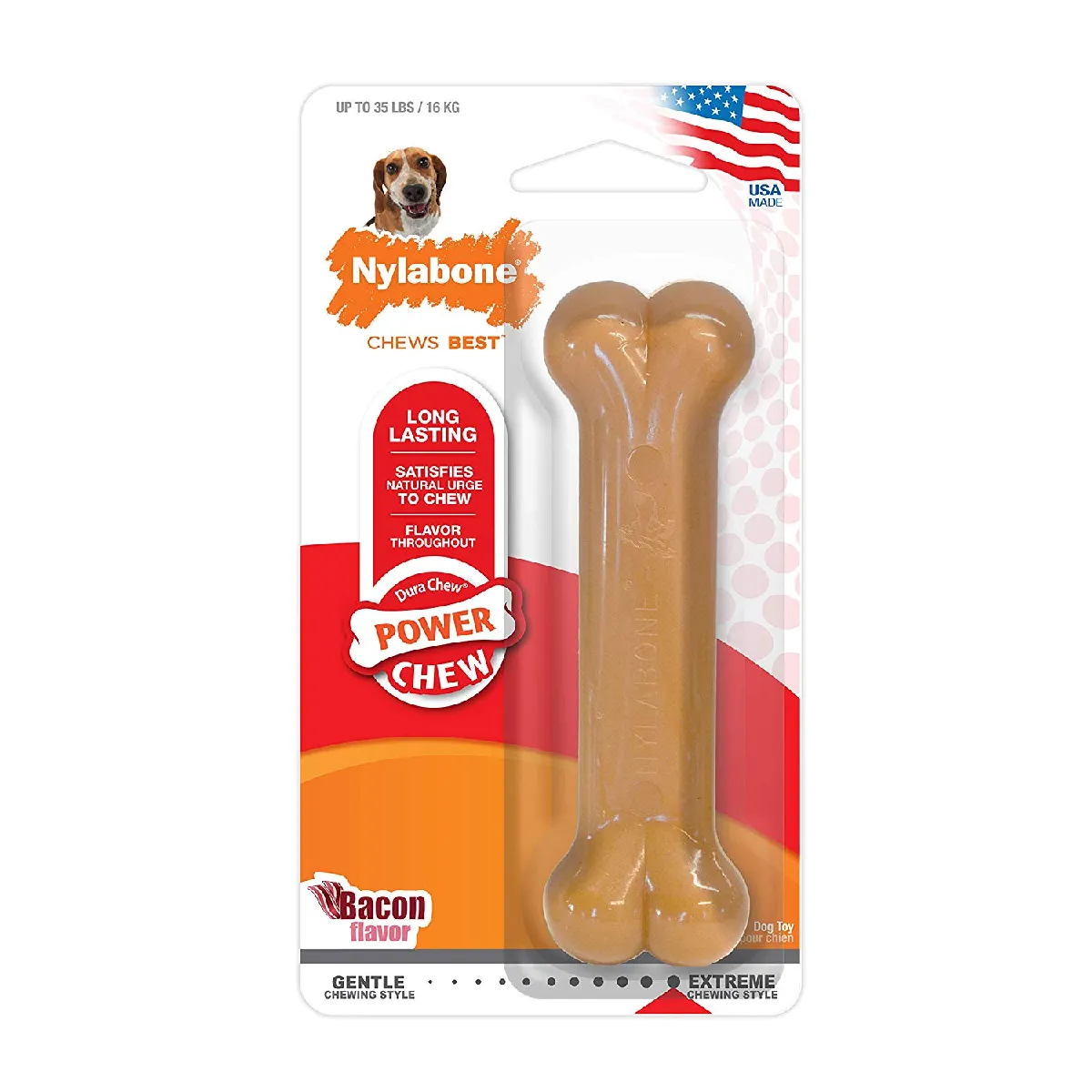 Nylabone Jouet à mâcher pour chien Dura Chew - 15 kg - Marron