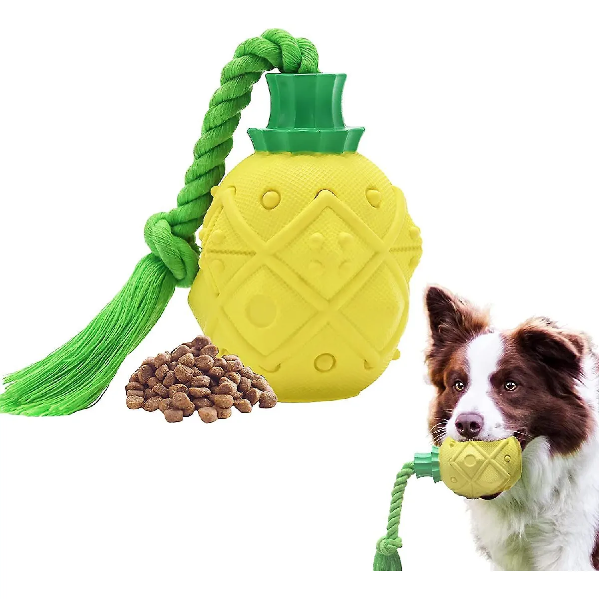 Meilleurs prix pour Jouets pour chien indestructibles et résistants pour les mâcheurs agressifs, jouet pour chien à l'épreuve des mâchonnements, ananas, brosse à dents, jouets interactifs de friandises pour petit chien.