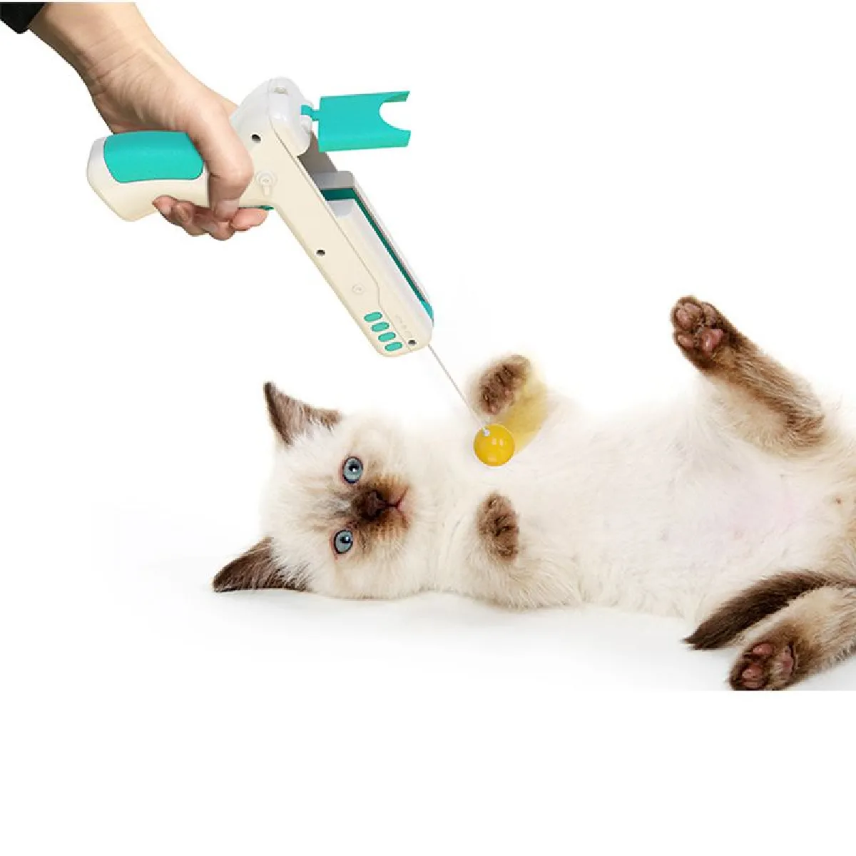 Comparer les prix de Jouet de chat interactif amusant avec un pistolet à bâton de chat pour chaton chiot chiot produit pour animaux de compagnie lance un pistolet   jouet de chat (bleu)