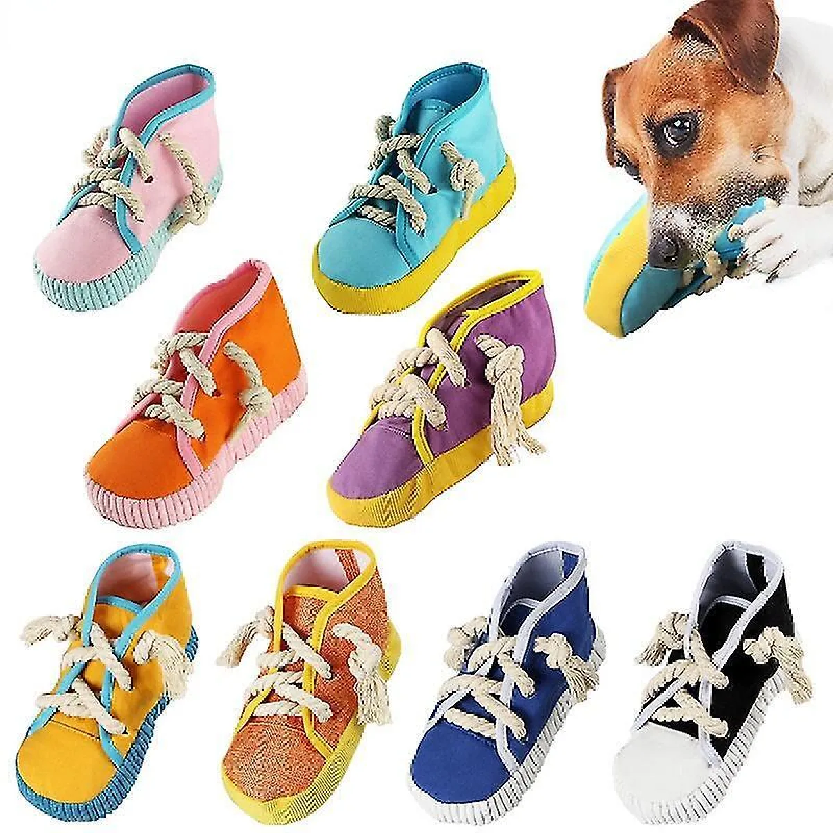Comparer les prix de Qian Simulation Canvas Chaussures Pet Sounding Jouet Chien Molaire Produits de nettoyage pour soulager l'ennui de style 13