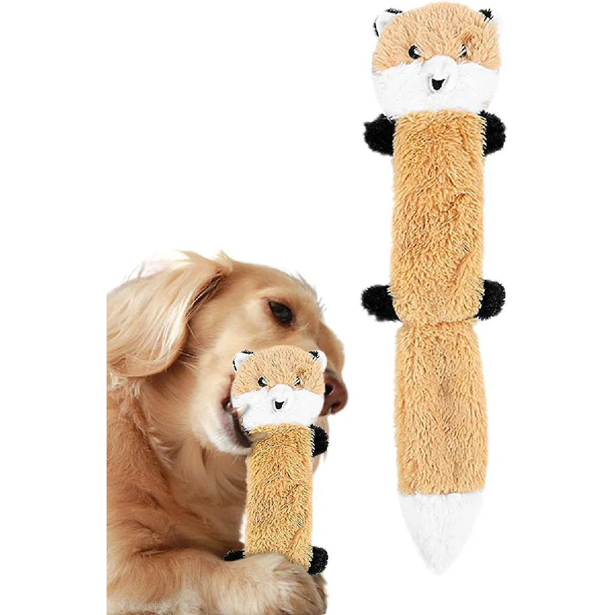 Meilleurs prix pour Jouets Grinçants Pour Chiens - Jouet De Dentition Peluche Raton Laveur Avec Papier Froissé, jouets À Mâcher Grinçants Pour Chiens doux Et Polyvalents Pour Chats Et Lapins