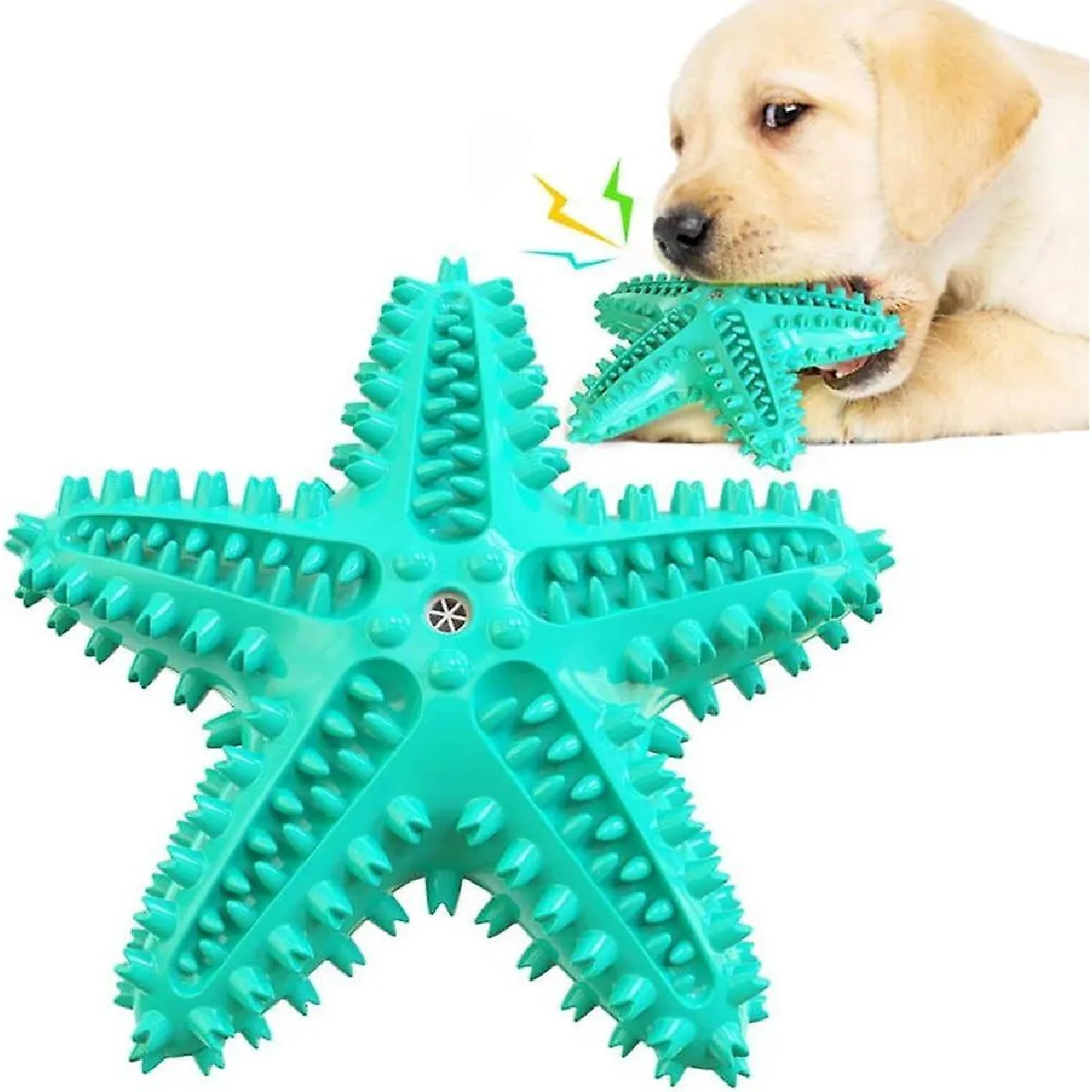 Comparer les prix de Brosse à dents pour chien, jouet à mâcher pour chien, bâton de nettoyage en caoutchouc naturel, brosse pour chien en forme d'étoile de mer, adaptée aux petits et moyens chiens.
