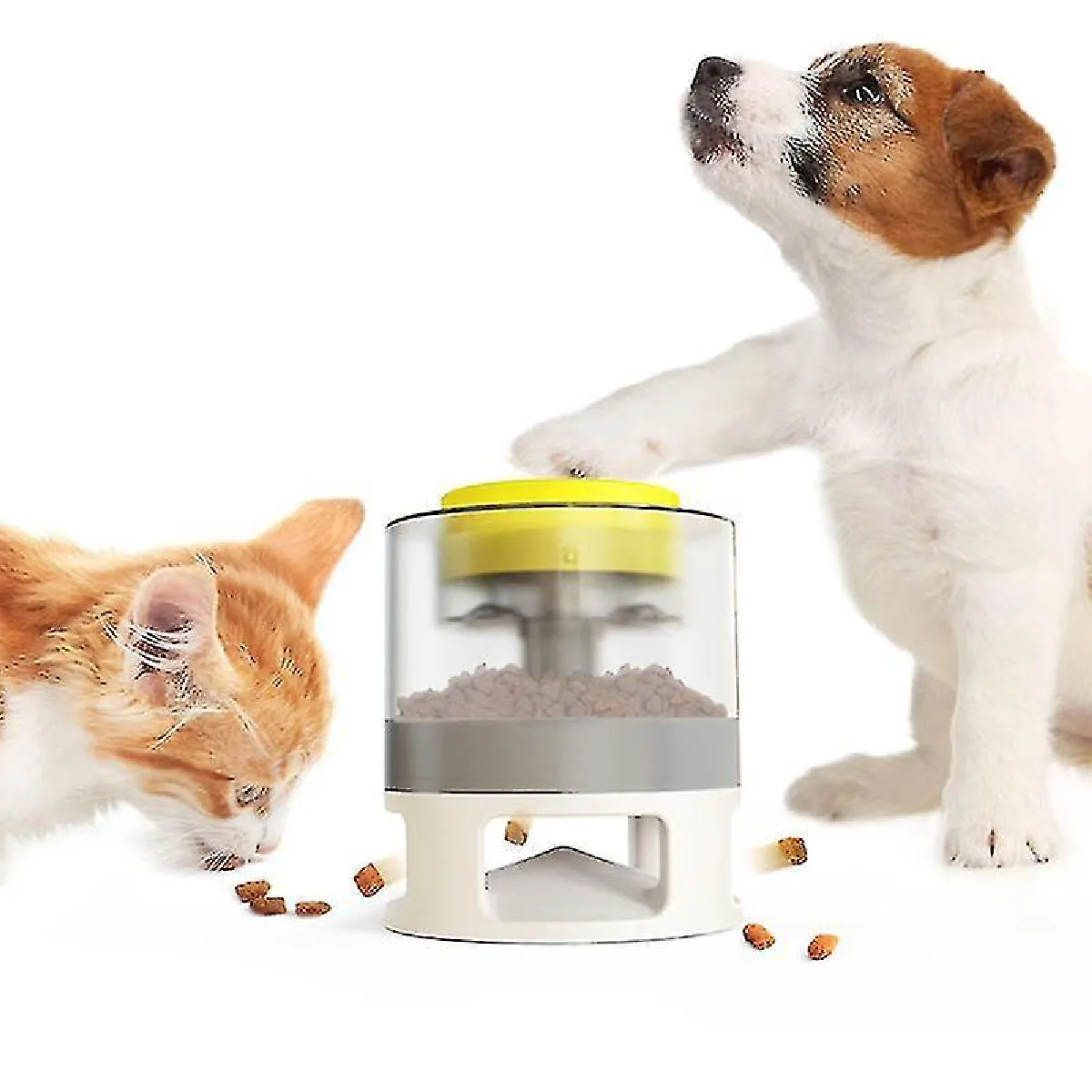 Comparer les prix de Leaky Feeder pour chiens et chats drôles Jouets Distributeur de nourriture à morsure lente pour chats et chiens Blanc Jaune