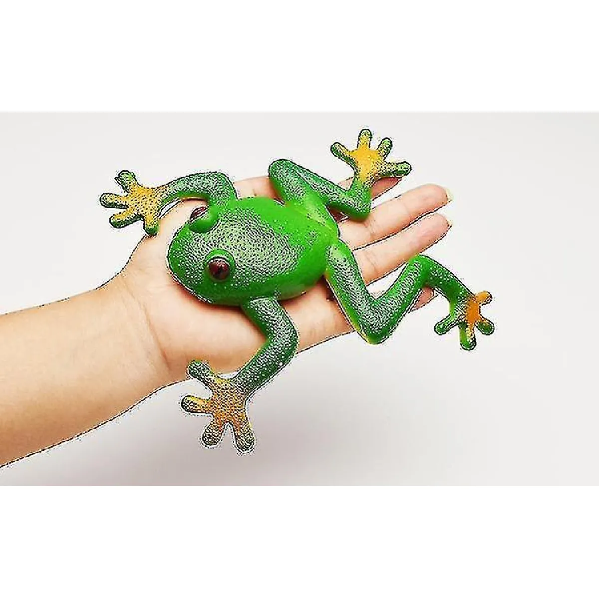 Comparer les prix de Jouet de grenouille souple Jouet de grenouille souple en caoutchouc extensible Modèle de grenouille Spoof Vent Toy