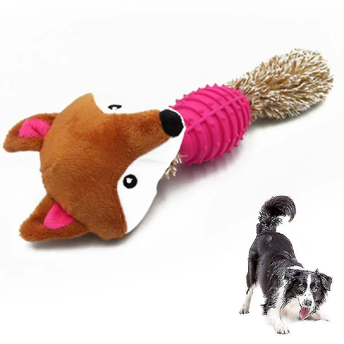 Comparer les prix de Jouet pour chien bjxy en caoutchouc et peluche, jouet à mâcher durable, grinçant et interactif