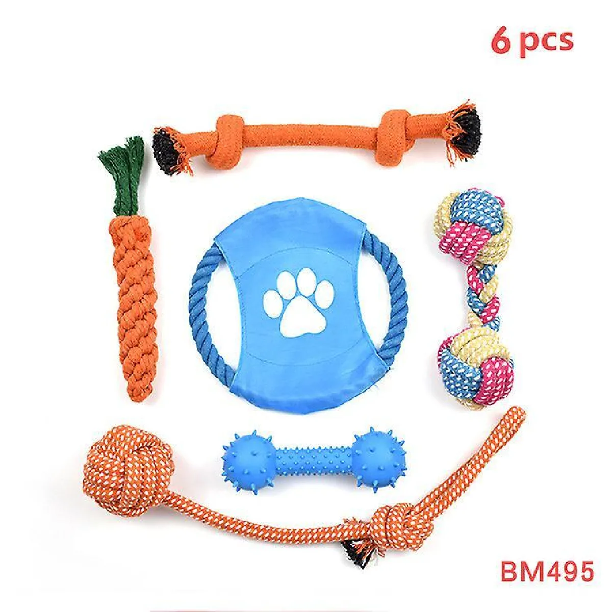 Meilleurs prix pour Jouets en corde pour chiens pour mâcheurs agressifs 4 Pack Jouets à mâcher pour chiens Ensemble de cordes en coton pour chiens Dentition À mâcher Jouer