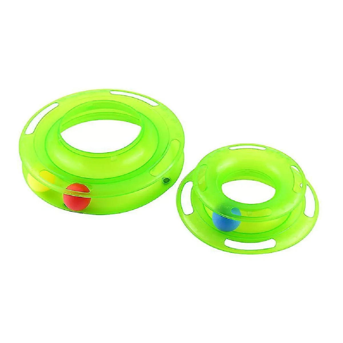 Meilleurs prix pour Jouet interactif pour chat, chaton, animal de compagnie, plaque d'amusement, balle folle trilaminaire, disque durable NEHXV