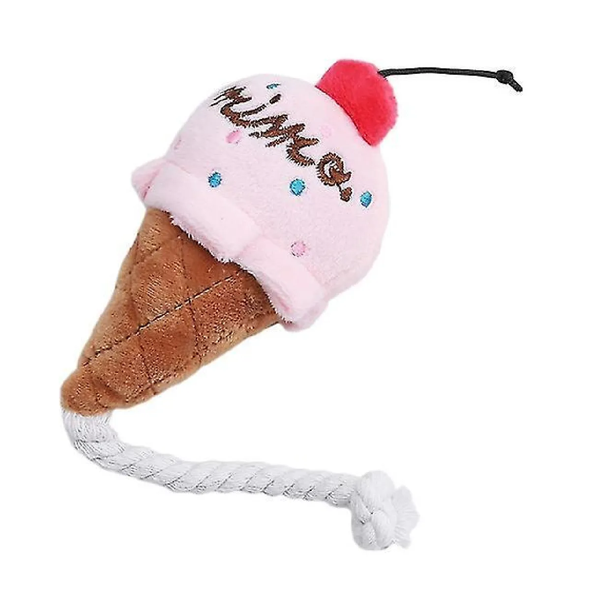 Meilleurs prix pour 2 Pcs Chien En Peluche Jouet Grinçant Chat Pour Animaux de Compagnie Mâcher Des Jouets de Jeu de Crème Glacée