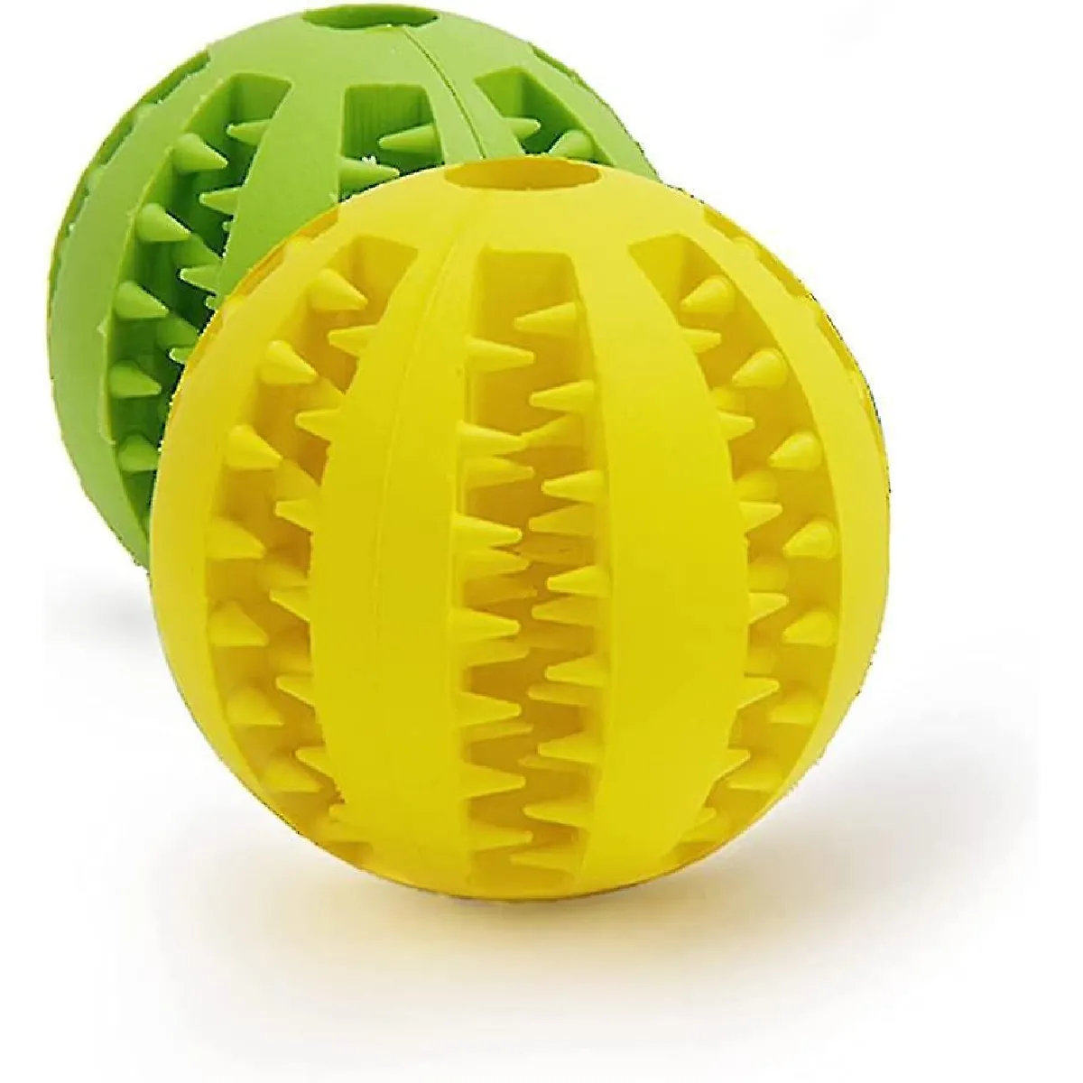 Meilleurs prix pour Balles jouet pour chien 2 pièces, jouets à mâcher éducatifs Dog Iq durables non toxiques pour la dentition des chiots, le nettoyage des dents, le dressage des animaux de compagnie, la distribution de friandises, pour moyen